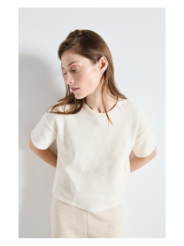 Ecru t-shirt in badstof Boby American Vintage