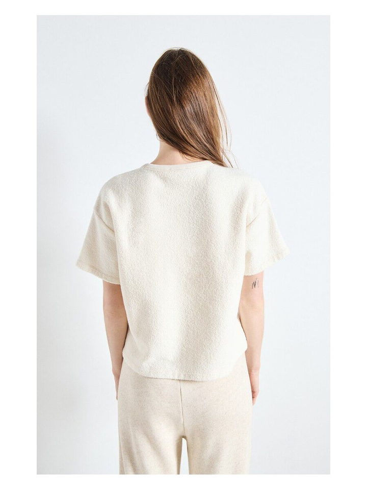 Ecru t-shirt in badstof Boby American Vintage