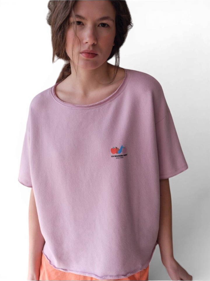 Lila sweater met logo print Atu American Vintage