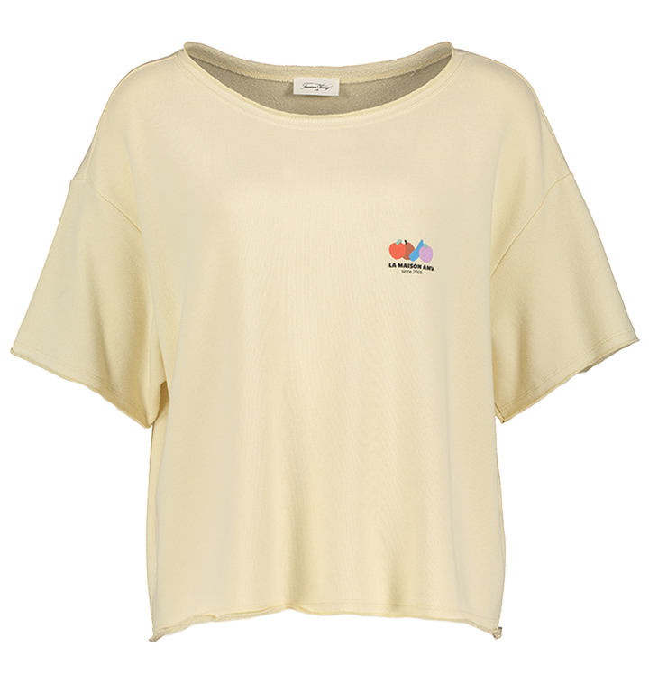 Beige t-shirt met logo print Atu American Vintage