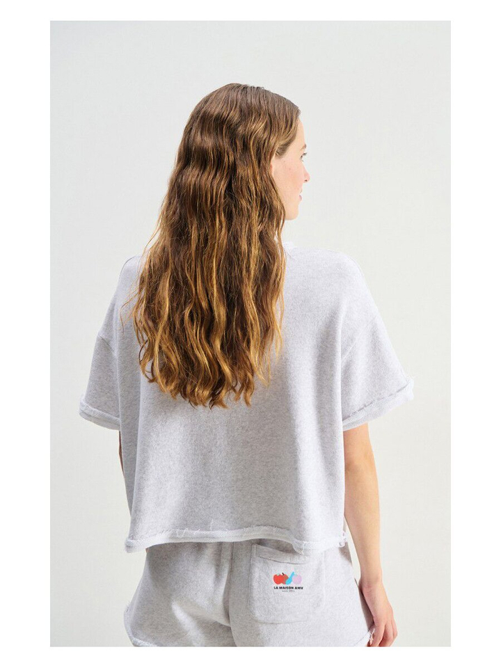 Grijze t-shirt met logo print Atu American Vintage