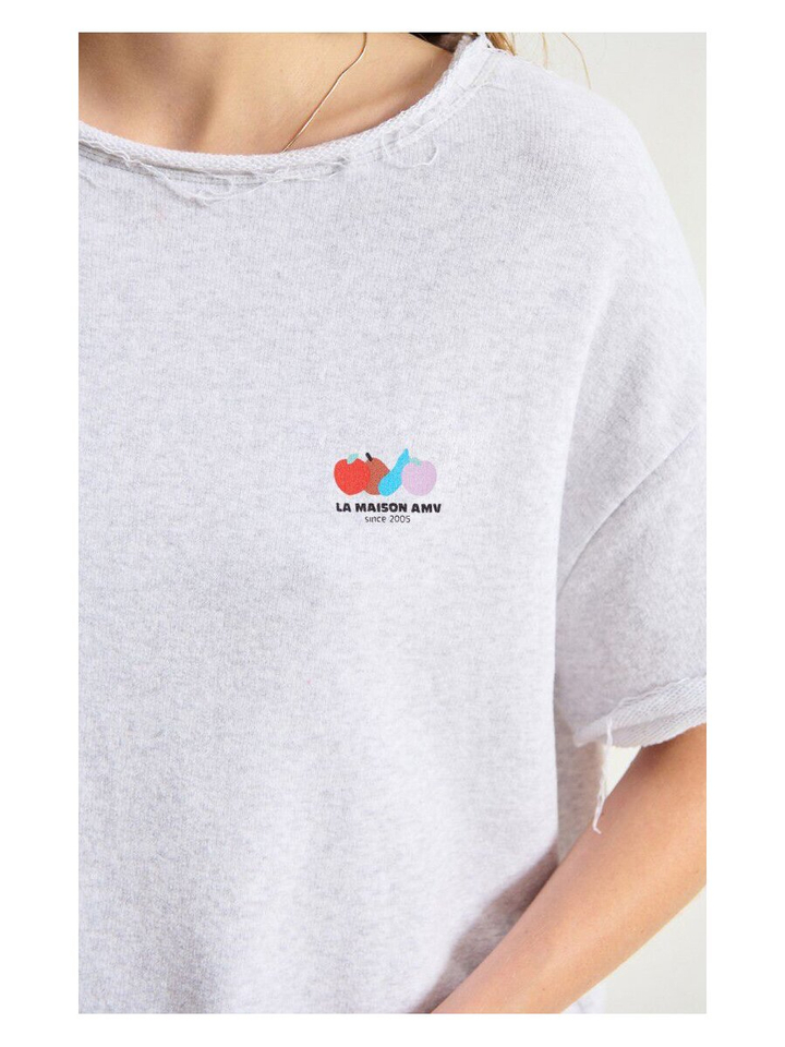 Grijze t-shirt met logo print Atu American Vintage