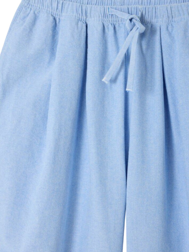 Blauwe katoenen broek met elastiek American Vintage