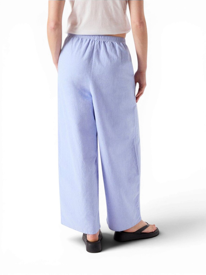 Blauwe katoenen broek met elastiek American Vintage