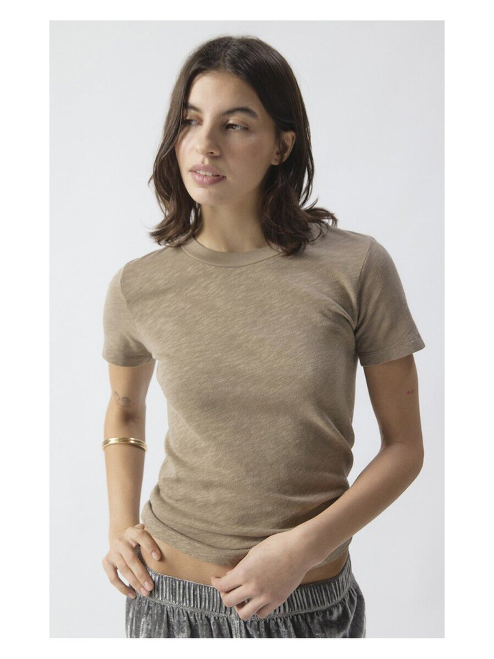 Bruine katoenen t-shirt Son American Vintage