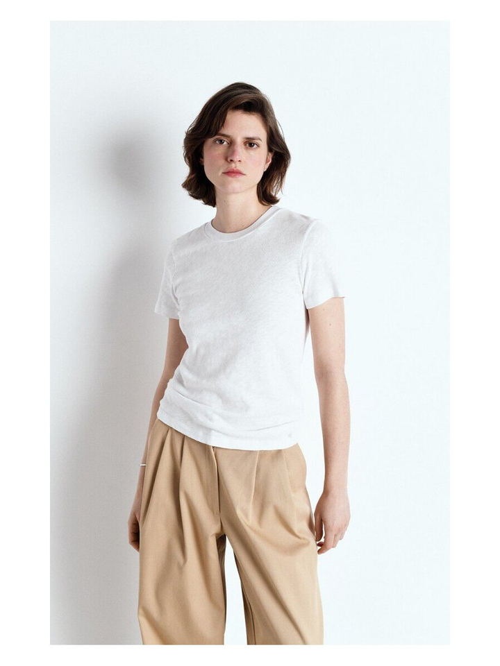 Witte katoenen t-shirt Son American Vintage