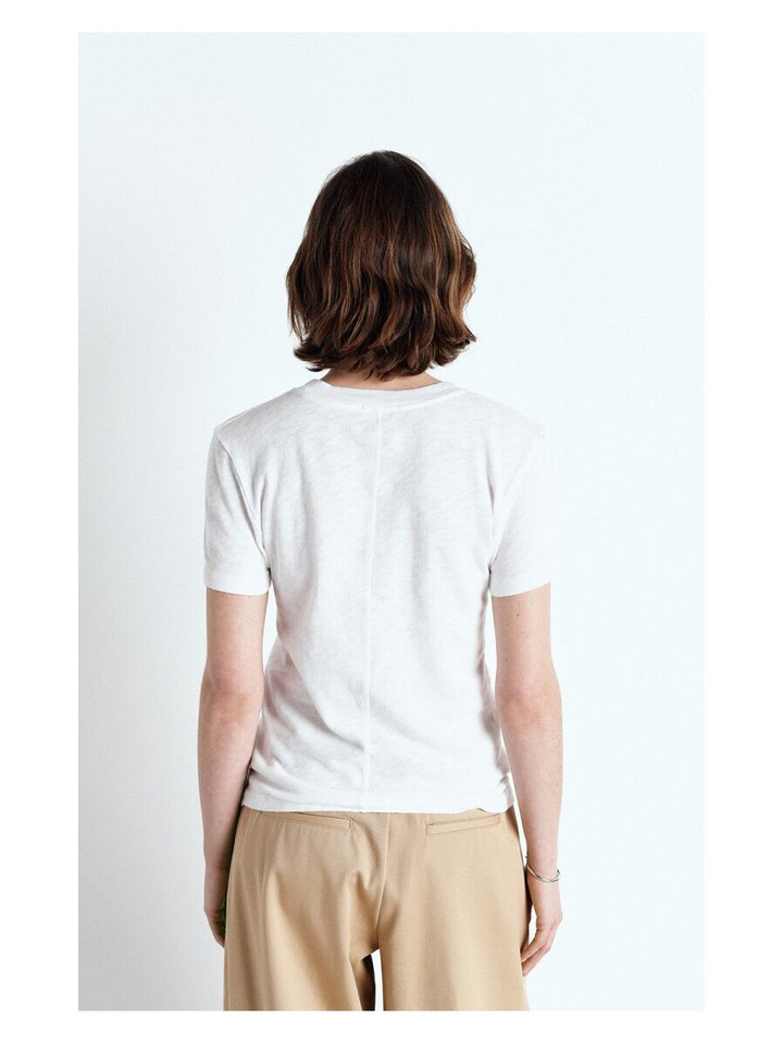 Witte katoenen t-shirt Son American Vintage