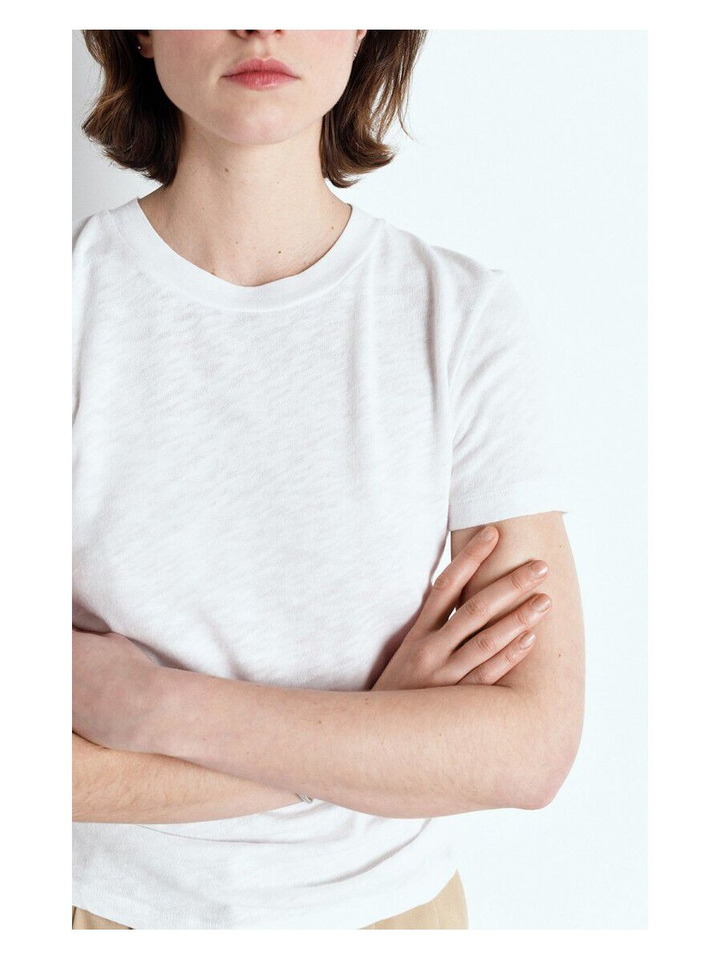 Witte katoenen t-shirt Son American Vintage