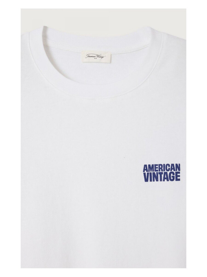 Witte t-shirt met logo print Yko American Vintage