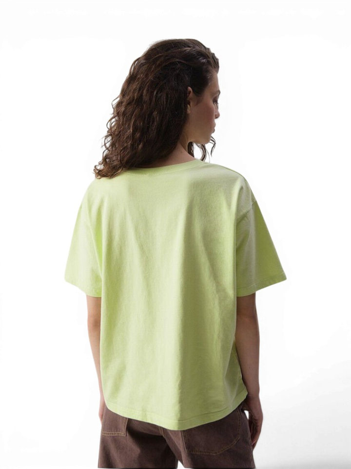 Geel groene Fiz t-shirt American Vintage