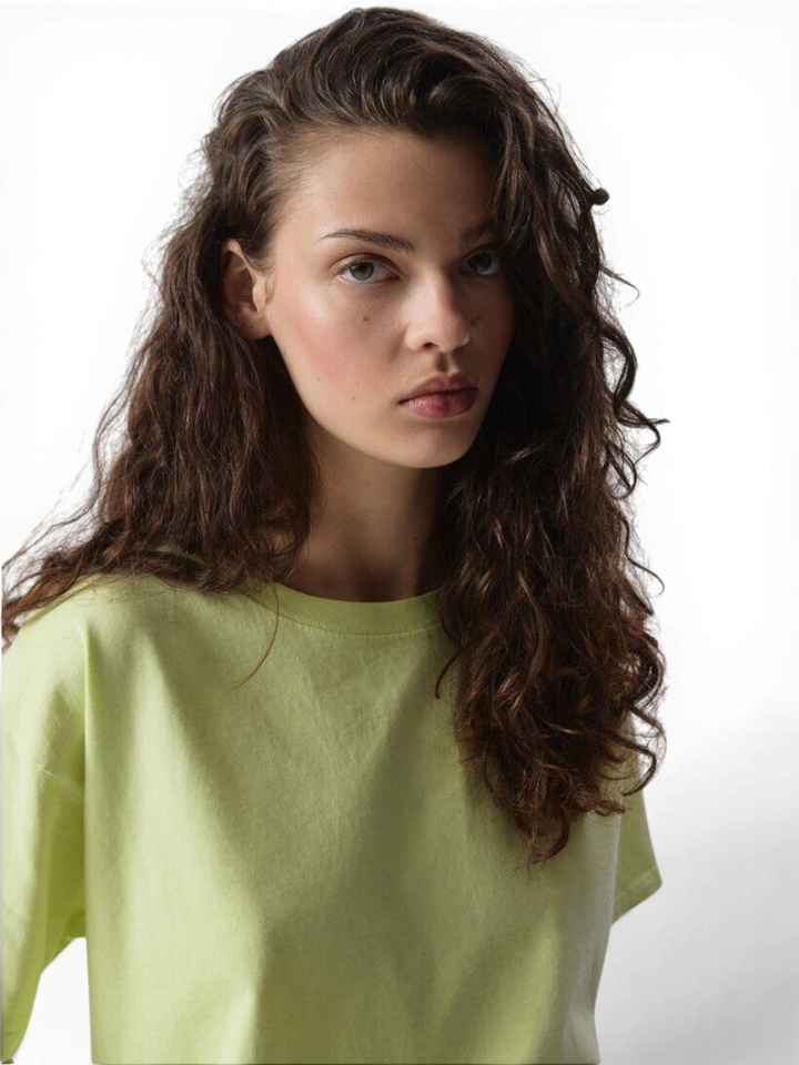 Geel groene Fiz t-shirt American Vintage