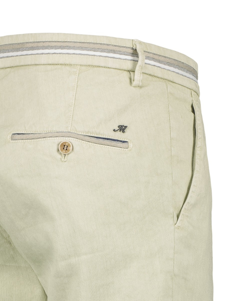 Groene short met linnen Masons