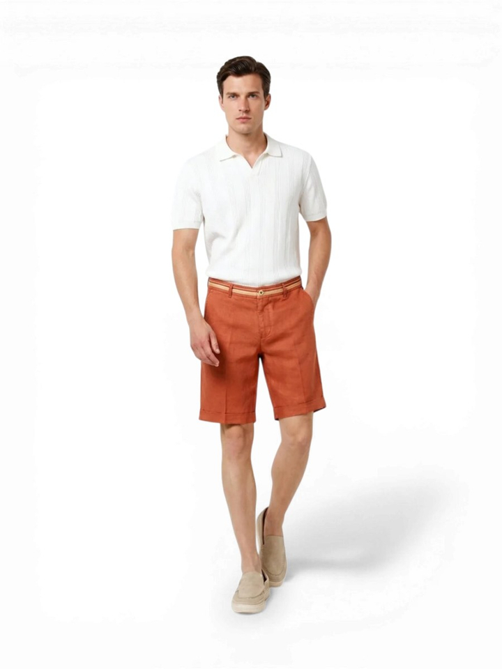 Oranje linnen short Mason's