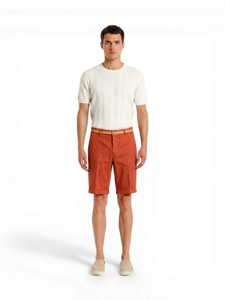 Oranje linnen short Mason's