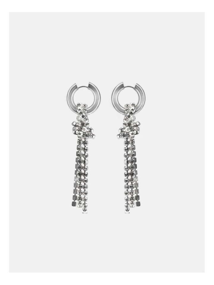 Zilver mat oorbellen Chunky Knot Cookie Shark 