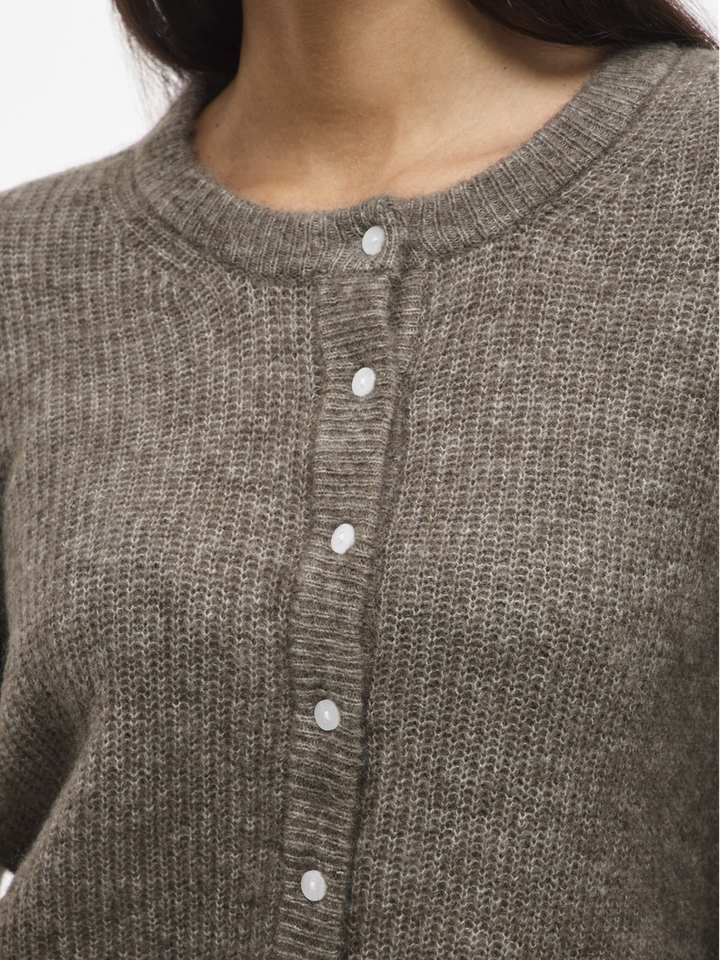 Taupe kleurige cardigan Vilory Vila