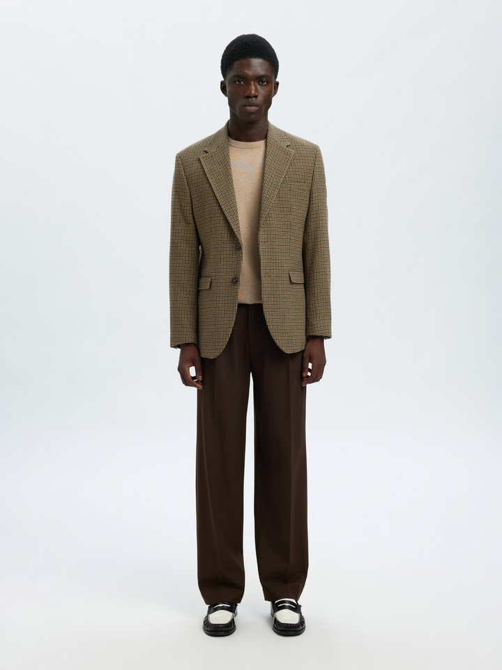 Savannah melange trui met ronde hals Selected