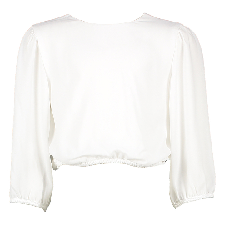 Witte bloes cropped Veronique Blue Bay