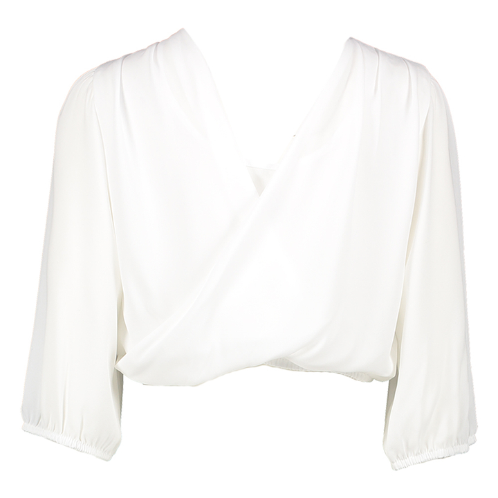 Witte bloes cropped Veronique Blue Bay