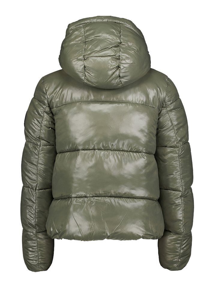 Kaki groene puffer jacket Biddy Love Save The Duck 
