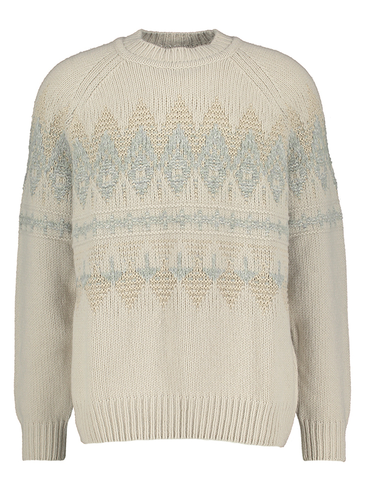 Light beige trui met ronde hals Karombo Hugo Boss