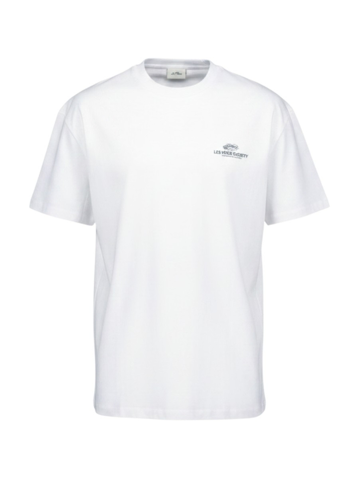 Witte katoenen T-shirt  met opdruk Les Deux 