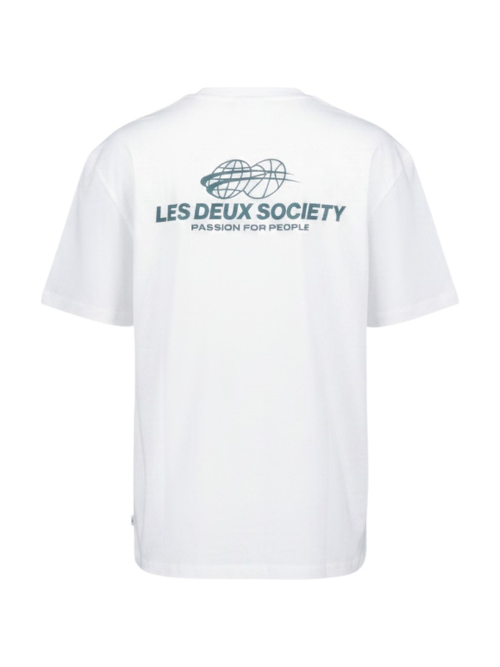 Witte katoenen T-shirt  met opdruk Les Deux 