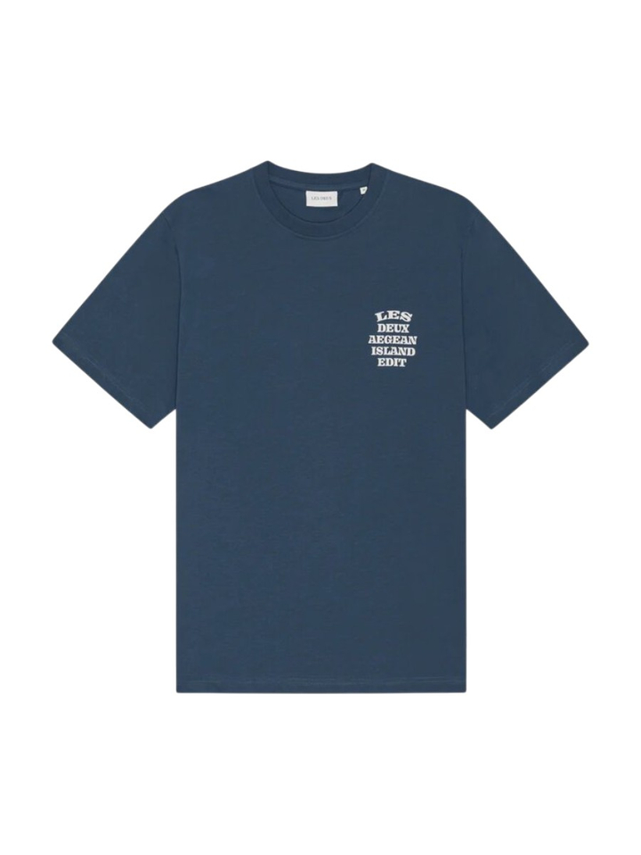 Blauwe ceramic t-shirt Les Deux 
