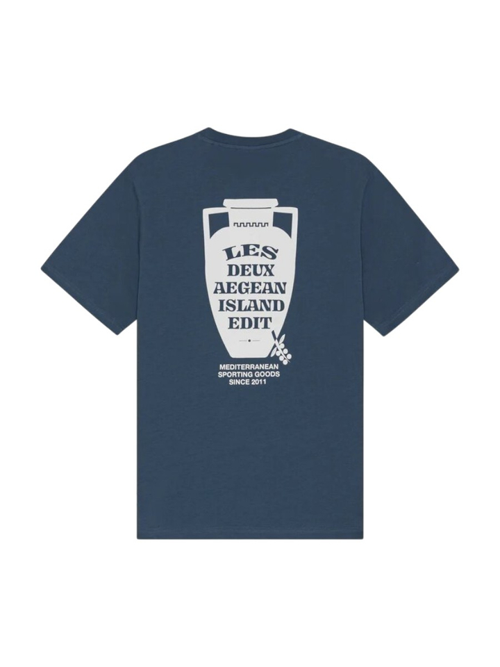Blauwe ceramic t-shirt Les Deux 