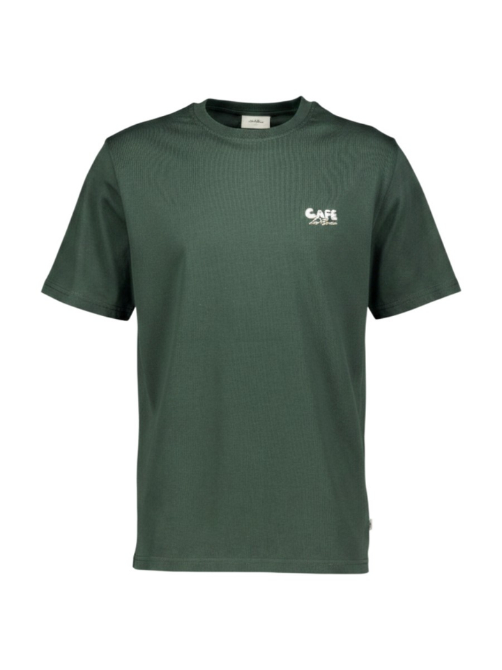 Groene katoenen T-shirt met opdruk Les Deux 