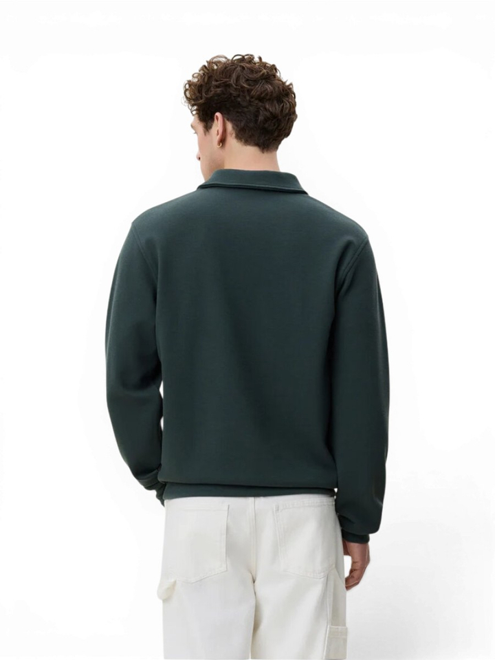 Groene polo met lange mouwen Les Deux