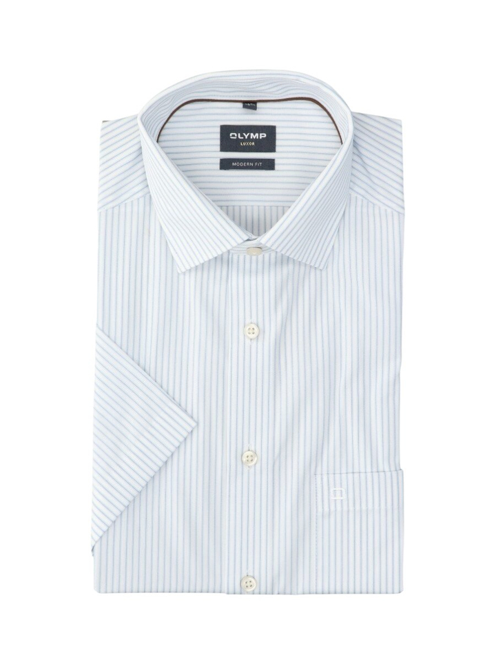Blauw gestreepte hemd modern fit Olymp