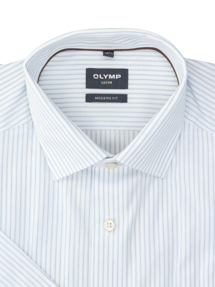 Blauw gestreepte hemd modern fit Olymp