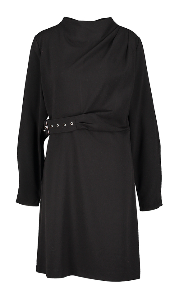 Zwarte jurk met riem Yastumino Y.A.S