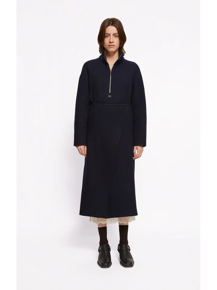 Blauwe trui met opstaande kraag Millie Roseanna