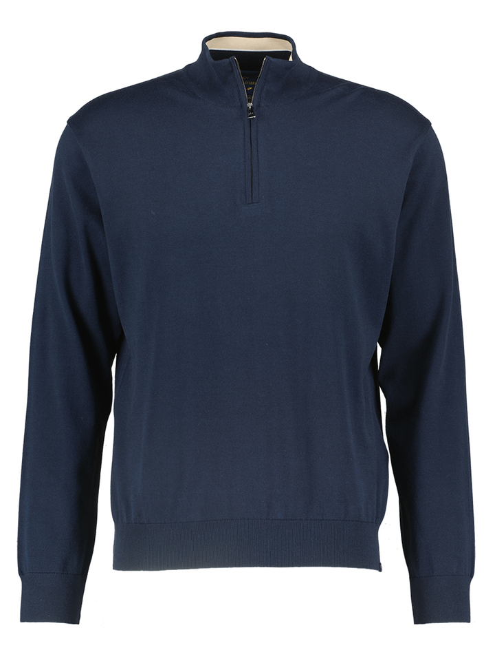 Donkerblauwe pull met ritssluiting Paul&Shark