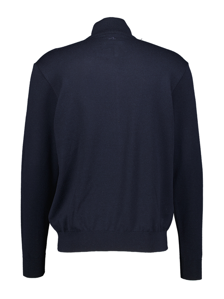 Blauwe wollen gilet met rits Paul&Shark 