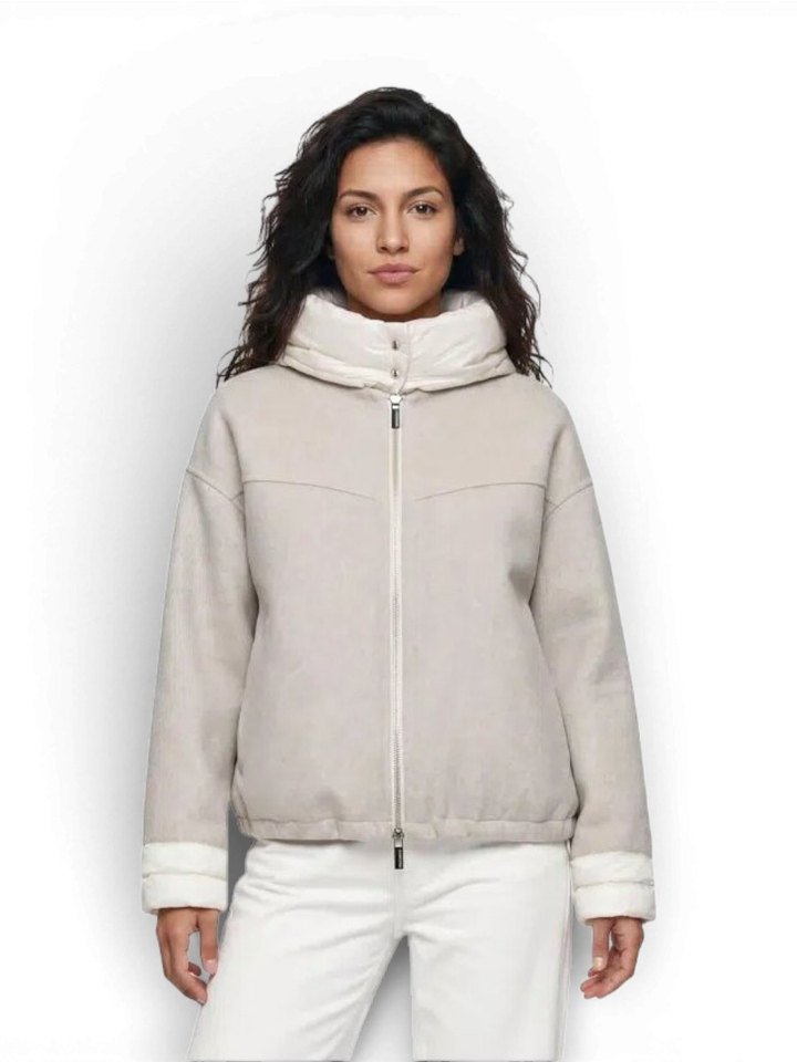 Beige jas met kap  Maddy Milestone