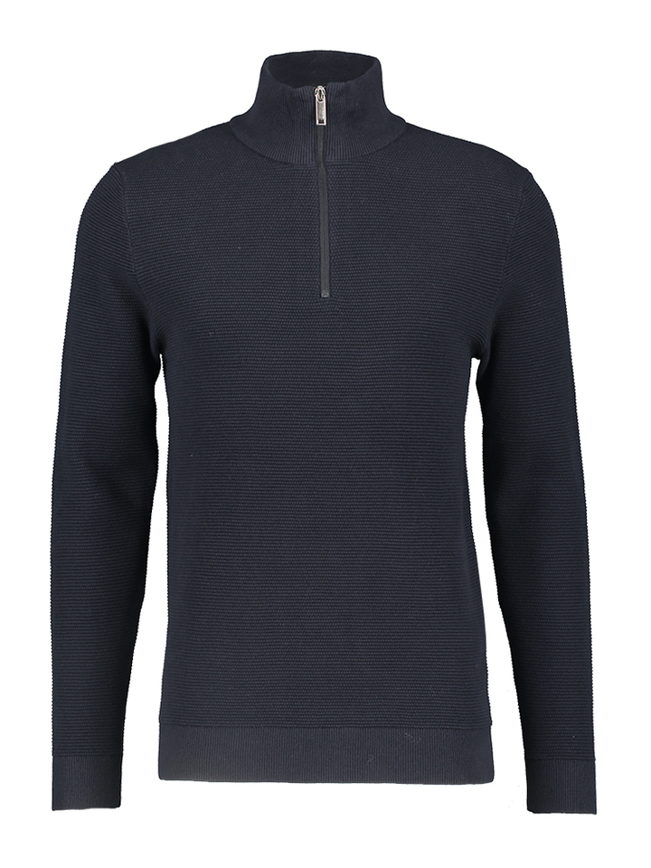 Blauwe trui met rits Selected 