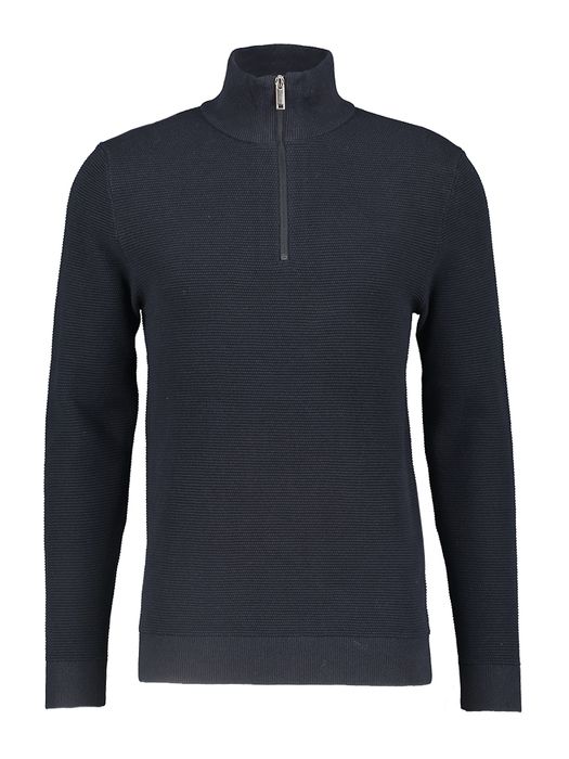 Blauwe trui met rits Selected