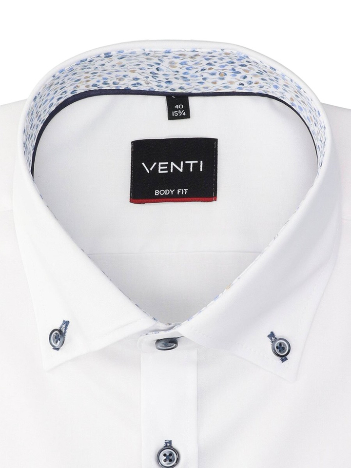 Wit katoenen hemd (regular fit) met lange mouwen Venti 