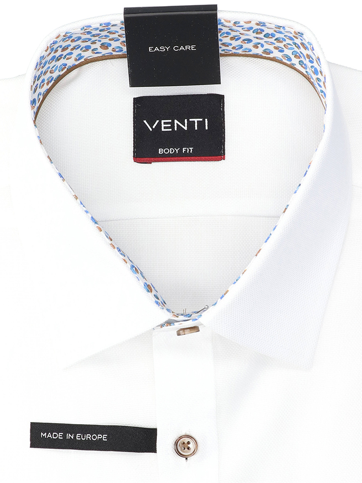 Wit katoenen hemd (regular fit) met lange mouwen Venti 