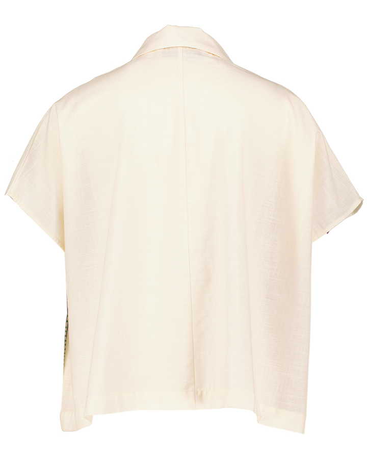Beige katoenen bloes met opdruk Cinzia Tinsels