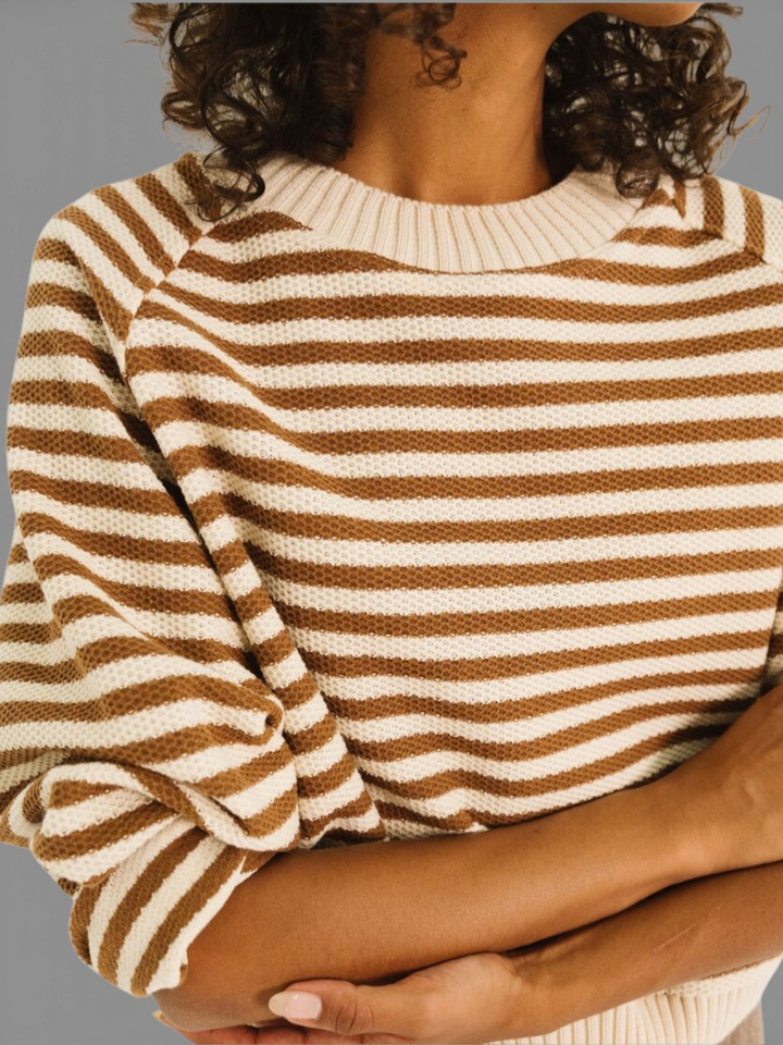 Gestreepte sweater met ronde hals Emoji Tinsels 