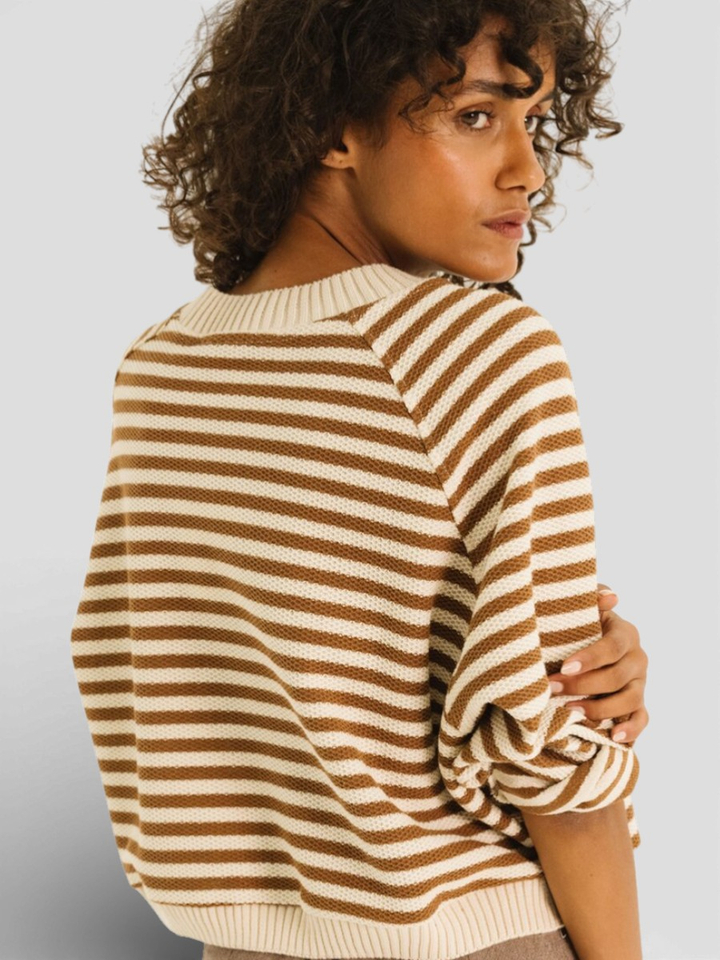 Gestreepte sweater met ronde hals Emoji Tinsels 