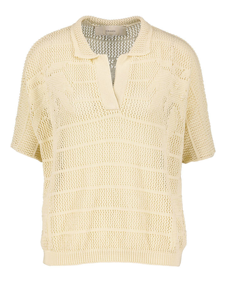 Beige gehaakte polo Esmine Tinsels 