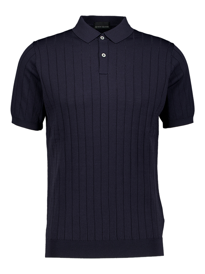 Donkerblauwe polo 7SGR