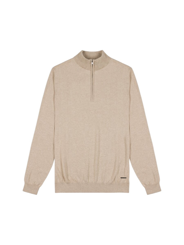 Beige pull met rits 7SQR