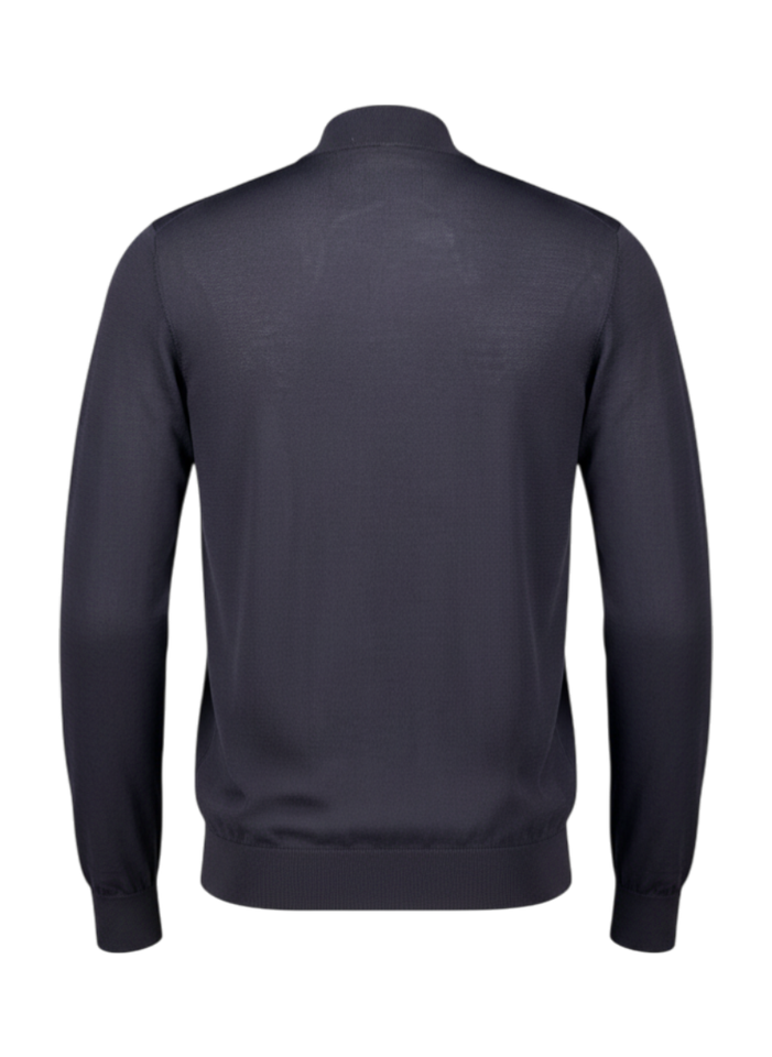 Donkerblauwe trui met ritssluiting 7SQR