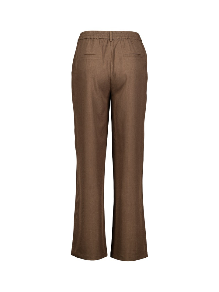 Donkerbruine wijdvallende broek Fava Ichi